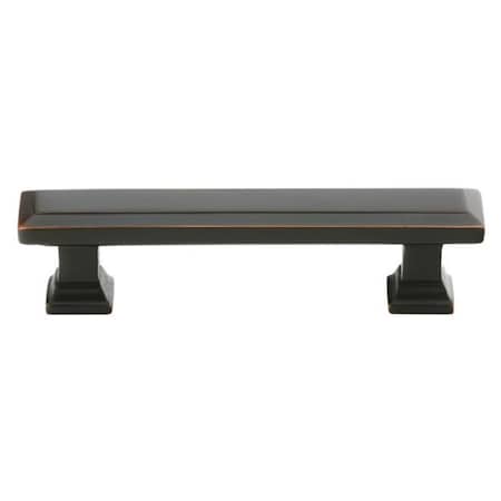 Patioplus 3 in. Geometric Rectangular Cabinet Pull, Oil Rubbed Bronze PA1636380